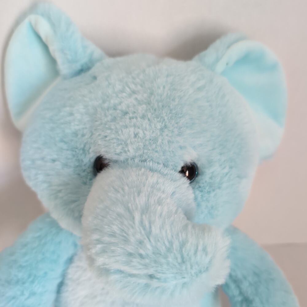 Kellytoy Blue Elephant Angel Plush Stuffed Animal White Wings Soft